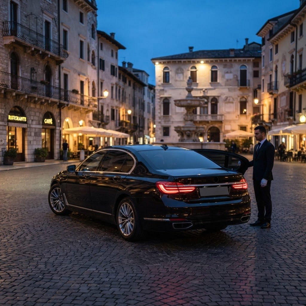 Berline premium noire du parc Elar Drive